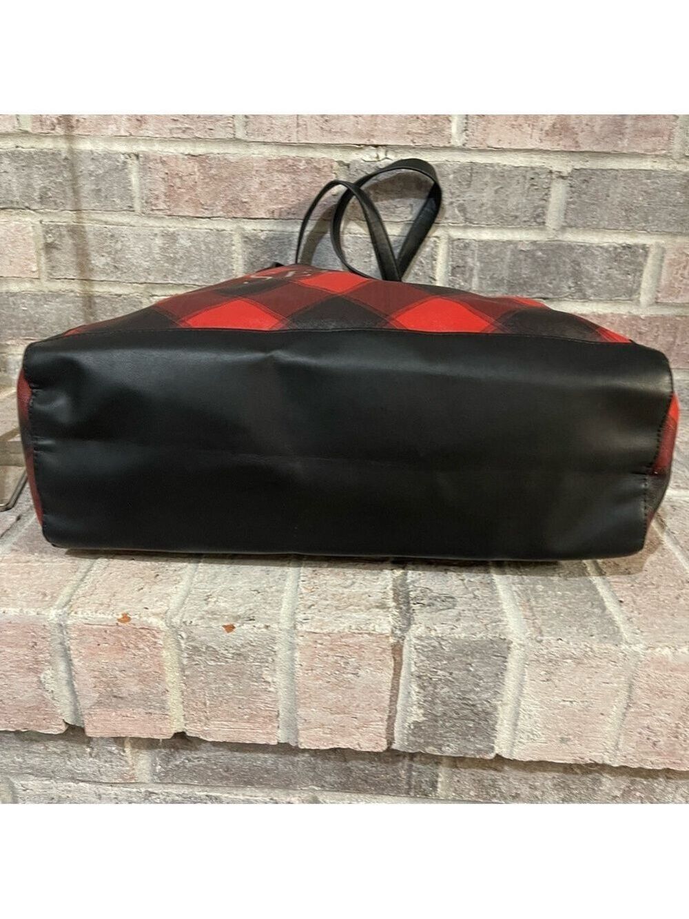 Victoria's Secret Red and Black Plaid Tote - Picture 7 of 9